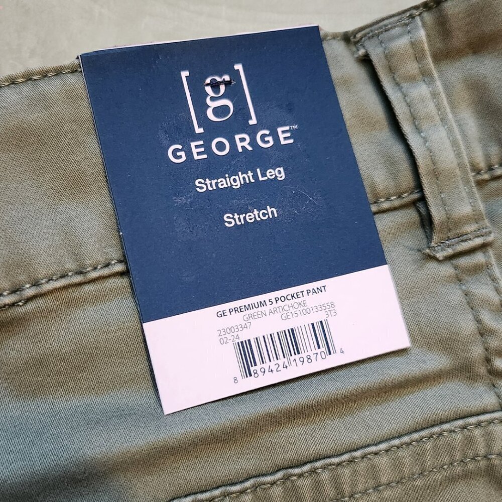 Men's 5 Pocket Cargo Pants, Size 40 x 30, Green, 5 Pocket , Jeans Large, NWT - Picture 7 of 9